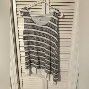 WHBM White/Black Tunic